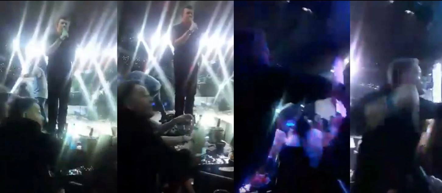 Χαμός στα μπουζούκια που τραγουδά ο Κιάμος! Μπουνιές Κούγια με οπαδό της ΑΕΛ! (βίντεο)